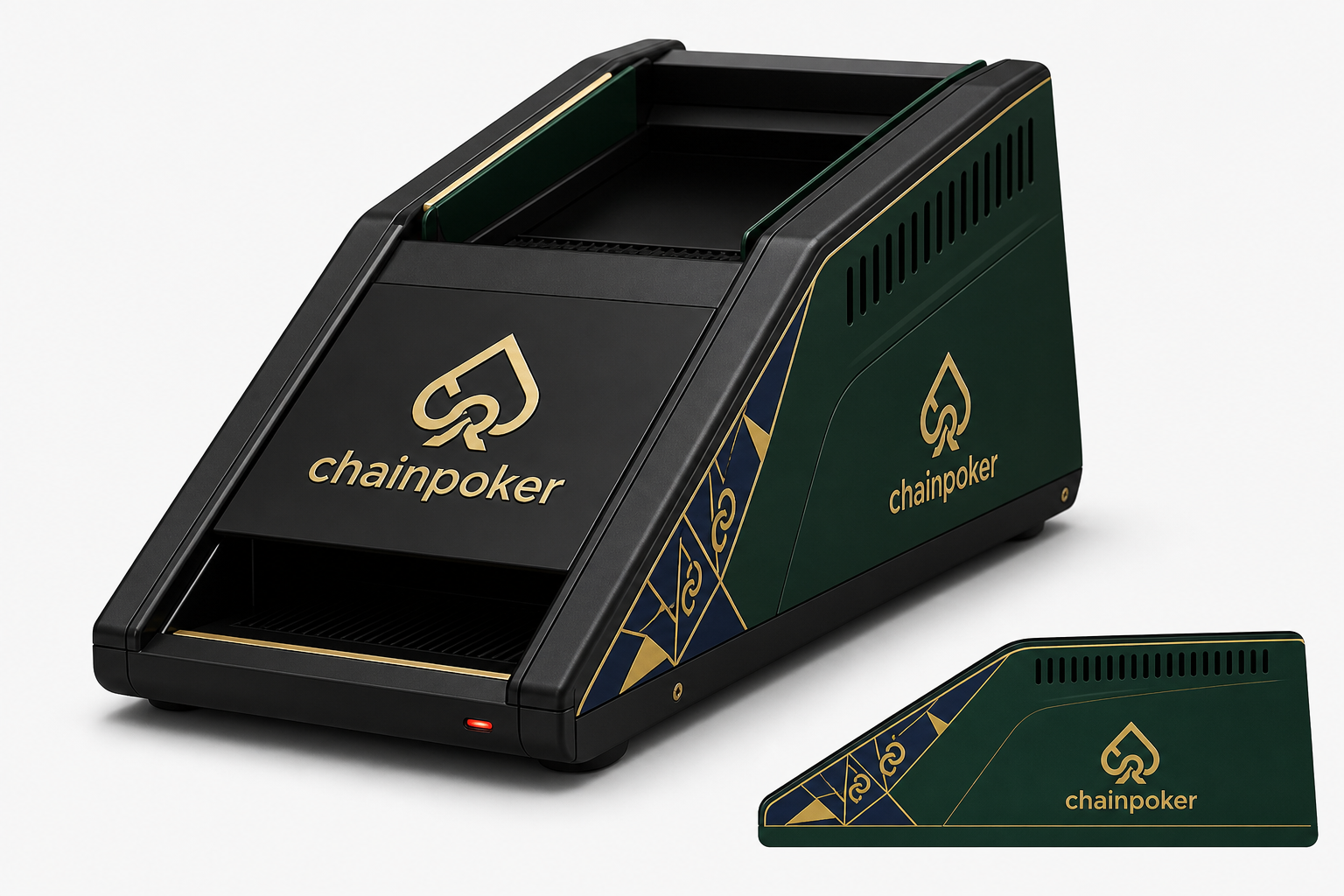 Green ChainPoker poker table mat